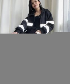 spring reflective cargo pants women casual harajuku bf reflective sweatpants  women loose solid black trousers pocket