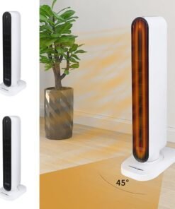 CUH Fast Heating Standing White Space Heater 4 Heat Modes Simple Heaters Fan 1500W Whole Room Bedroom Indoor