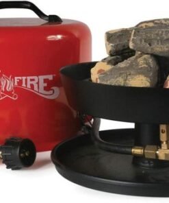 Camco 58031 Little Red Campfire Compact Outdoor Portable Tabletop Propane Heater Fire Pit Bowl for Camping, Tailgating, and Patios, 11.25 Inch