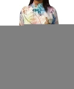 new women boho casual short dress summer beach elegant ladies evening party butterfly print loose beach sundress