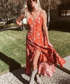 floral maxi dress ladies evening party long dresses boho sundress