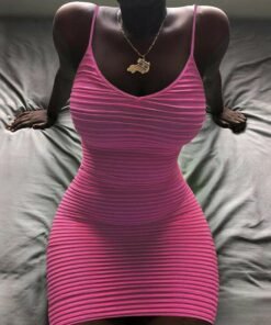 new women sleeveless bodycon sundress ladies summer holiday solid casual package hip mini short dress