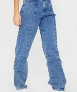 high waist loose straight jeans woman carrot leg harem pants women's jeans light blue