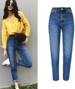jeans woman high waist casual straight womens jeans ladies denim pants