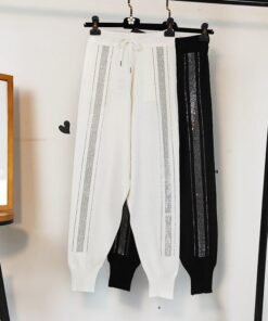 european hot drill casual sweatpants women’s loose high waist pants summer patchwork hippie streetwear trousers