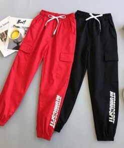 letter printed women cargo pants hip hop streetwear women’s pants women casual harem pants spring sport pants bf harajuku