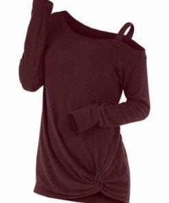 plus size long sleeve tshirts one shoulder t-shirt