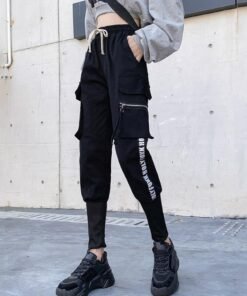 spring  cargo pants female harajuku loose bf trousers women autumn high waist sports casual pants women