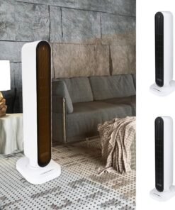 CUH Electric Space Heater Tower White Heaters Fan Standing Instant Heating 4 Heat Modes Indoor Bedroom