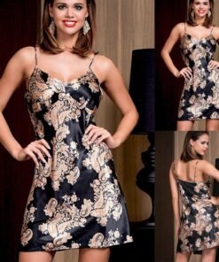 fashion sexy women boho floral imitation silk mini slip dress party casual beach dresses summer sundress